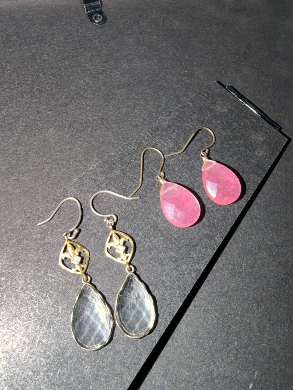 Pink Teardrop Dangle Earrings - Women Jewelry